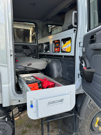 Isuzu NPS - Rear under seat drawers